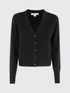 Vince V Button Cardigan In Black