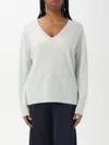 Vince Silk Blend V Neck Sweater In Sky Mist In Green