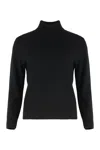 Vince Sweater With High Collar In Cashmere And Silk In Black