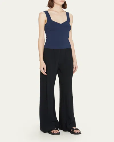 Vince Sweetheart-neck Tank Top In Blue