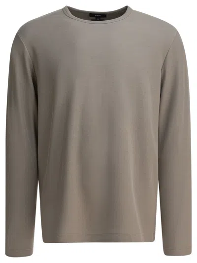 Vince Cotton Crewneck T-shirt T-shirts Beige In Gray