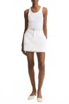 Vince Tailored Italian Cotton Skort In Optic White In White