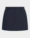 Vince Tailored Mid-rise Skort In Coastal