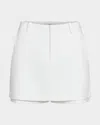 Vince Tailored Stretch Cotton Skort In Optic White