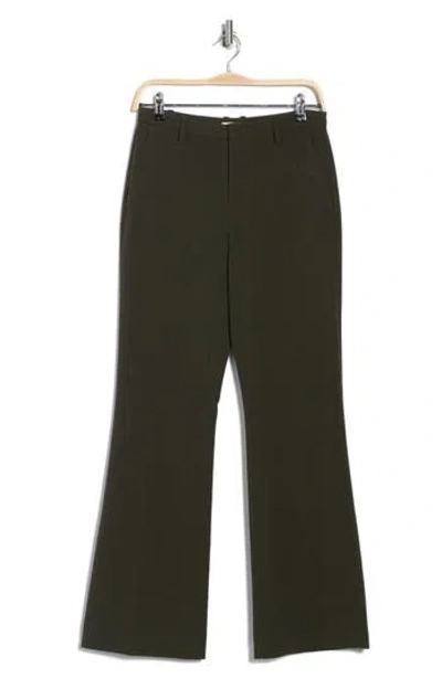 Vince Tailored Mid Rise Stretch Bootcut Pants In Green