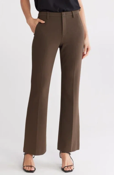 VINCE VINCE TAILORED MID RISE STRETCH BOOTCUT PANTS