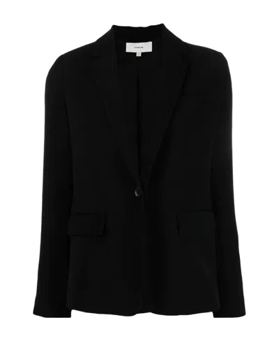 Vince Tailored Single-breasted Blazer In Black