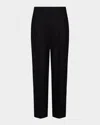Vince Tailored Straight-leg Wool Trousers In Black