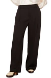 Vince Tailored Wide Leg Trousers In Black