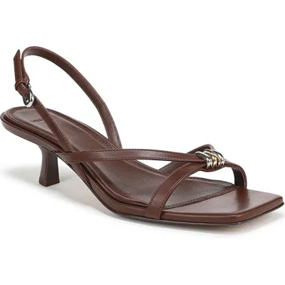 Vince Tali Slingback Kitten Heel Sandal In Brown