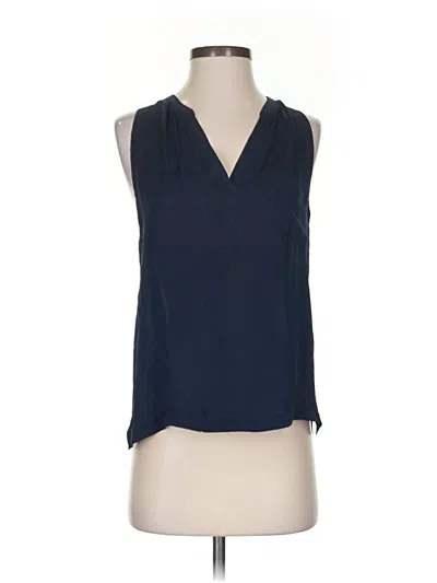 Pre-owned Vince Tank Top Blue Halter Neckline Tops