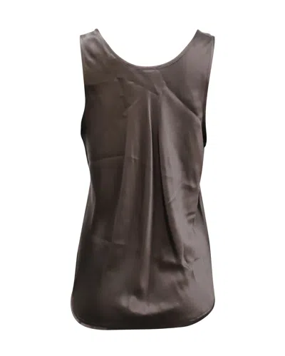 Vince Tank Top In Grey Silk In Brown