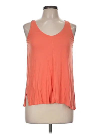 Pre-owned Vince Tank Top Orange Plunge Neckline Tops