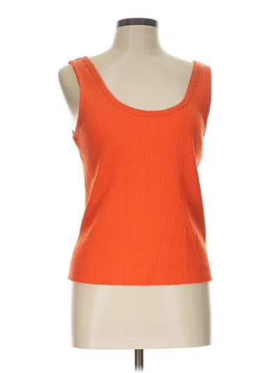 Pre-owned Vince Tank Top Orange Square Neckline Tops