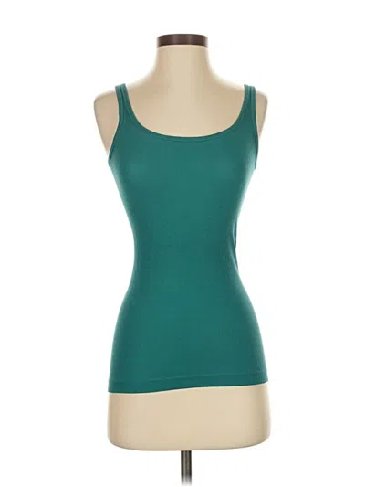 Pre-owned Vince Tank Top Teal Strapless Neckline Tops In Blue
