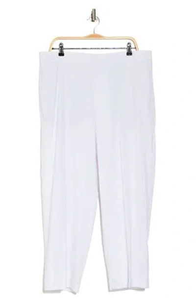 Vince Tapered Linen Blend Pull-on Pants In Optic White