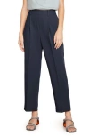 Vince High-rise Pleat-front Trousers In Coastal Blue