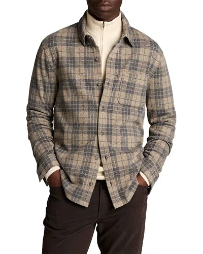 Vince Tartan Plaid Regular Fit Button Down Shirt In Brown