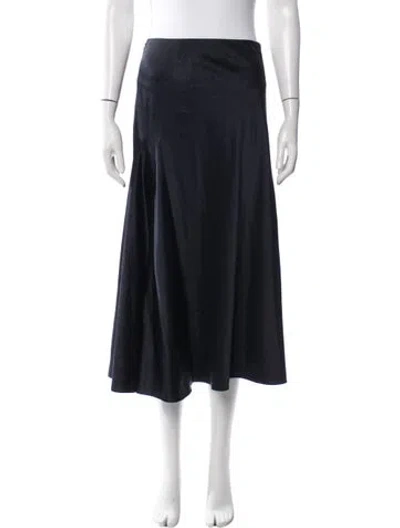 Pre-owned Vince Tassel Accents Midi Length Skirt In Blue