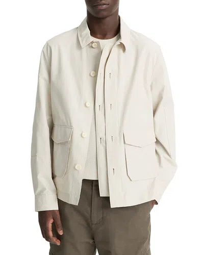 Vince Tech Utility Regular Fit Jacket In Light Sand