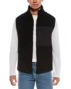Vince Teddy Fleece Vest In Black