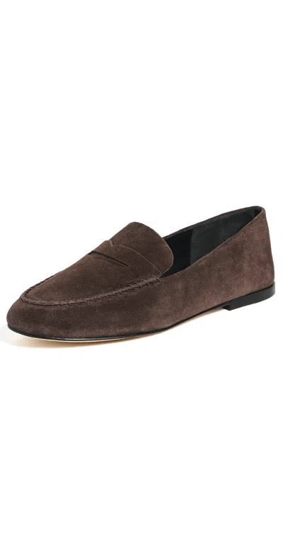 Vince Teo Suede Loafers Cacao Brown
