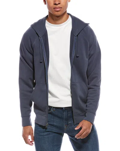 Vince Terry Zip Hoodie In Blue