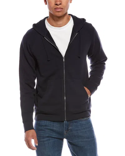 Vince Terry Zip Hoodie In Blue