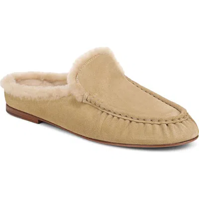 Vince Tevin Genuine Shearling Mule In Wheat