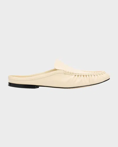 Vince Tevin Leather Loafer Mules In Neutral