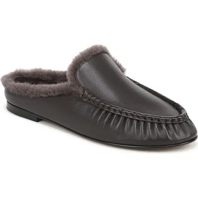 Vince Tevshear Leather Flat Mule In Brown