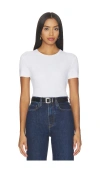 Vince Texture Short Sleeve Crew In White