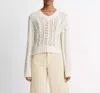 Vince Open Stitch Cable Sweater In Multi
