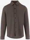 Vince Textured Cotton Blend Shirt In Brown