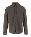 Vince Long Sleeve Houndstooth Patterned Shirts In Gray