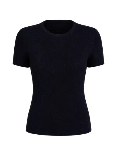 Vince Textured Crew-neck Sweater In Black