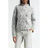 Vince Textured Merino Wool Blend Sweater In Grey Onyx