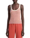 Vince Textured Microstripe Sweater In Pink