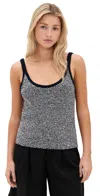 Vince Textured Microstripe Sweater In Gray