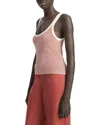 Vince Textured Microstripe Sweater In Pink
