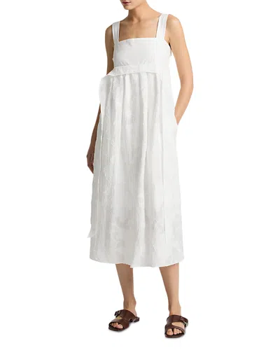 Vince Textured Midi Dress In White