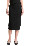 Vince Low-rise Cotton-blend Midi Skirt In Black