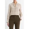 Vince Textured Plaid Button Down Shirt In Ceramic Multi In Ceramic Multi