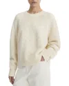 Vince Textured Raglan Fairisle Wool Top In Neutral