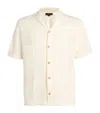 Vince Patchwork Pointelle Short Sleeve Cardigan In Neutral