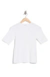 Vince Wide-sleeve Pima Cotton Crop Tee In Optic White