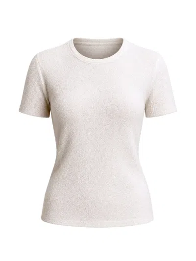 Vince Textured Short-sleeve Sweater In White