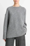 Vince Textured Soft Sculpt Sweater In Medium Heather Grey