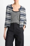 Vince Striped Textured Cardigan