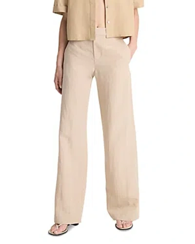 Vince Textured Wide Leg Pants In Neutral